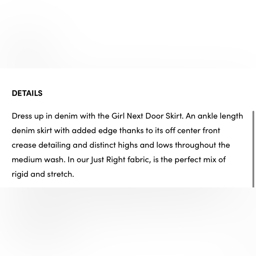 DAZE Girl Next Door Midi Skirt Organic Cotton , size 26 - Picture 3 of 9